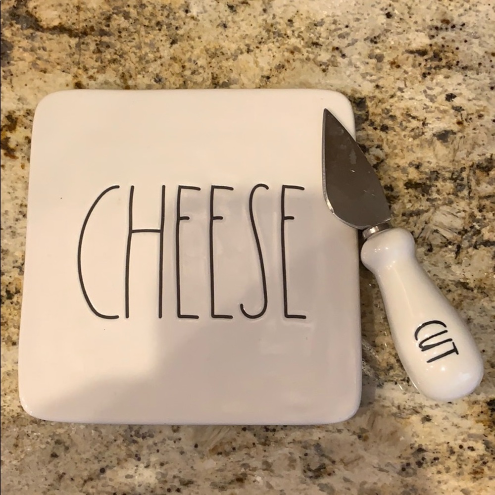 Rae dunn cheese board and carver set